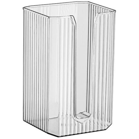 BUNTHAUS Boîte de rangement murale pour serviettes de visage, boîte de rangement pour masques, cuisine domestique, ouverture à l'envers, tiroir en papier transparent(Blanc) (1/5)