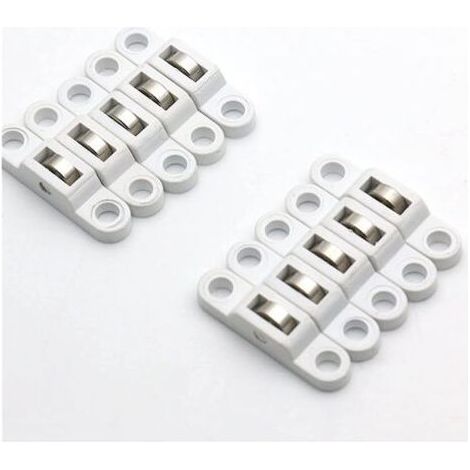 10pcs/set Fenêtre Roulette Coulissante Poulie De Porte En Plastique Porte Et Fenêtre Rouleau Roulette De Porte Coulissante (couleur: blanc) (1/5)