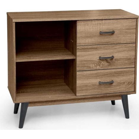 Mobile basso madia salotto noce cm 94 x 38 x 80 h (1/2)