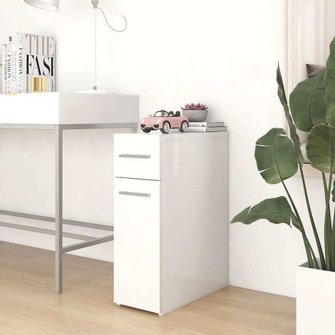 Armoire d'apothicaire-Meuble de rangement Blanc 20x45,5x60 cm Bois d’ingénierie 760617 (1/5)