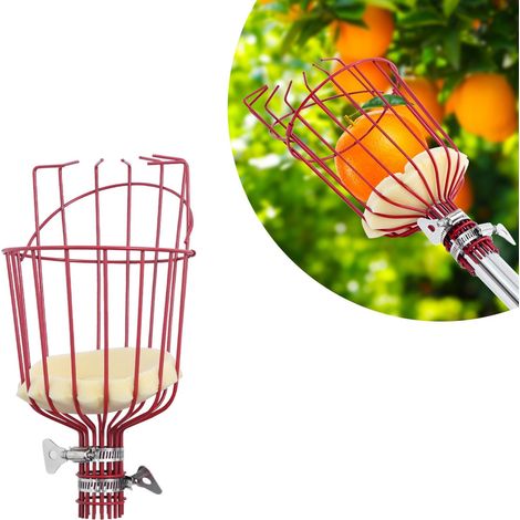 Set raccoglifrutta – Manico per raccogliere mele e ciliegie – Adatto a manici in acciaio inossidabile (non inclusi) (1/2)
