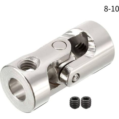 1-Pack 8-10 Joint universel d'essieu de direction pour accessoires marins DIY Argent (1/4)