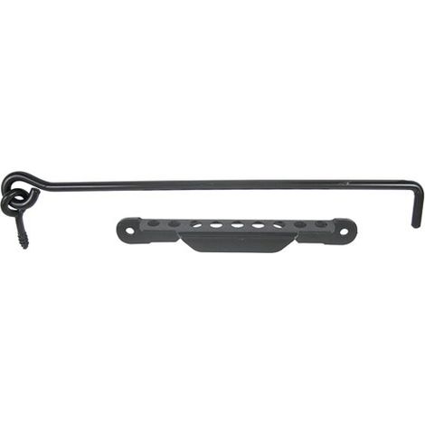 Afbat – Crochet crémaillère à poignée en acier 30 cm – Pour menuiseries bois – Montage facile – Résistant et durable