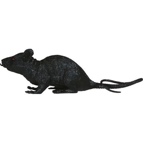 Topo finto nero, decorazione di Halloween, 18 cm (1/2)