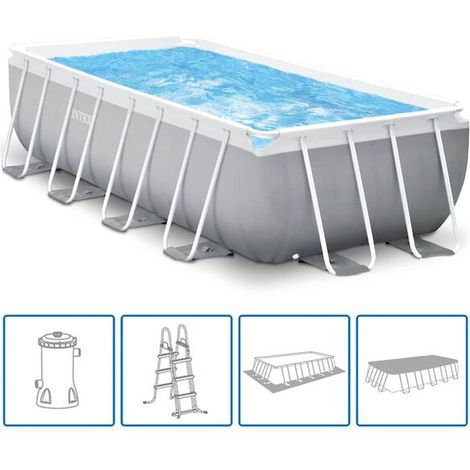Piscine rectangulaire Intex Prism Frame 488 x 244 x 107 cm 26792GN (1/5)