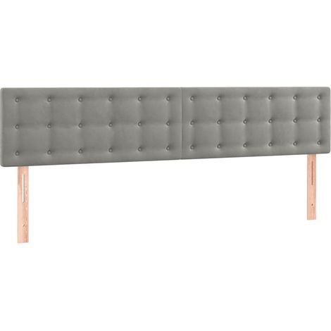 Maison Exclusive - Cabeceros terciopelo gris claro 180x5x78/88 cm