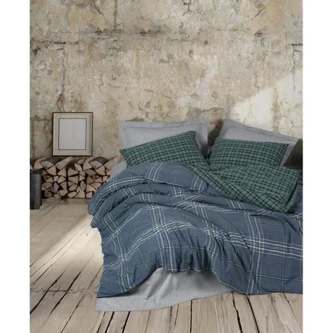 Parure de lit 3 pièces 50/50% coton-polyester 220x240/60x60 cm (1/4)