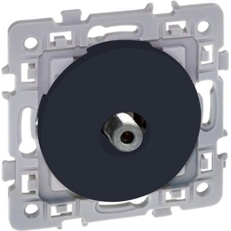 Prise TV multi-services type F mâle - SQUARE Anthracite - Eur'Ohm