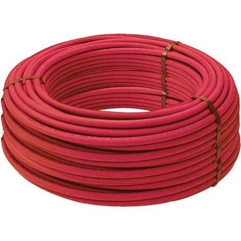 Tube PER BAO rouge Ø16 x 1,5 – Longueur 240 mètres – Barrière anti-oxygène pour installations de chauffage – Barbi Blansol