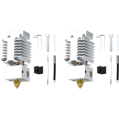 Kit de 2 extrusores para Ender 3 V3 SE, kit de bloque calefactor, garganta bimetálica, cabezal de impresión de alta temperatura para Ender3 V3 SE A()