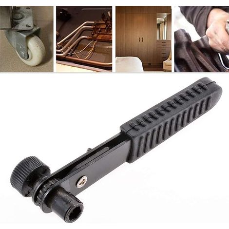 Mini llave de carraca de 1/4" con clip para destornillador de vaso para herramientas manuales de garaje (Negro), negro (1/5)