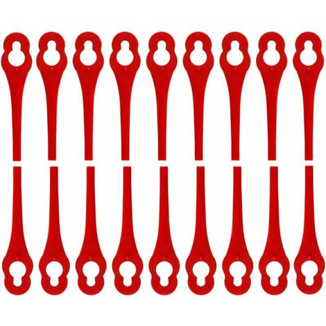 Lame de tondeuse à gazon en forme gourde coloré . 100PCS Plastique Rouge (1/5)