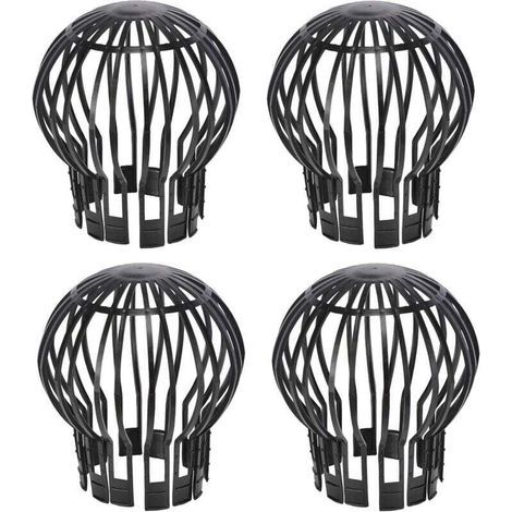 Set mit 4 Dachrinnenabdeckungen, ca. 13,2 x 14,5 cm (Durchmesser x Höhe) (1/2)