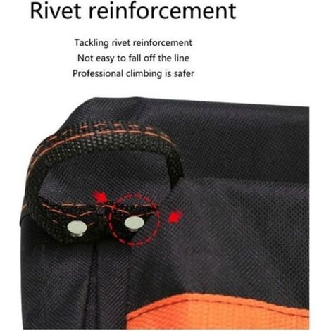 Sac à outils, Sac à outils en tissu, Sac de ceinture d'électricien d'entretien, Sac de taille d'outil de matériel pratique, Sac à (1/4)