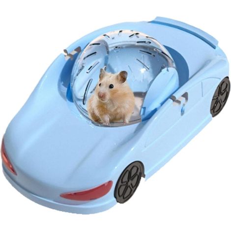 Balle de sport JeiibrZui pour hamster - 29,5 x 16,5 x 12 cm - 1 pièce - Bleue et rose - Pour hamster syrien et hamster nain (1/5)