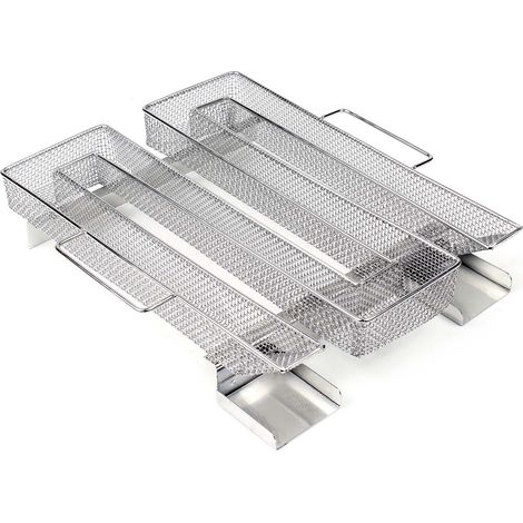 Wiltec Affumicatore a freddo BBQ 22x20,5x4,5cm in acciaio inox Generatore di fumo per affumicatura