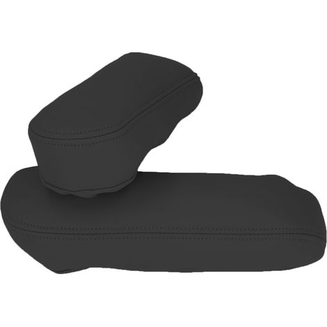 Garnitures d'accoudoirs de siège avant pour Ford F250 1999-2007, 2 pièces, similicuir noir, remplacement intérieur (1/5)