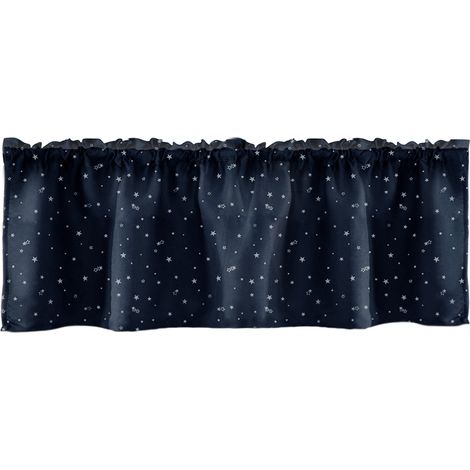Rideau Fenêtre Polyester Bleu Foncé Étoiles Occultant Salon Chambre Cuisine 1 Pièce (1/5)