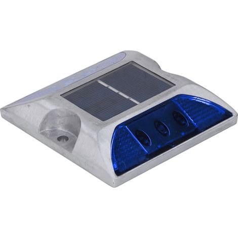 Bornes lumineuses solaires pour routes, lampadaires souterrains en aluminium moulé pour autoroutes, lumière bleue (1/5)