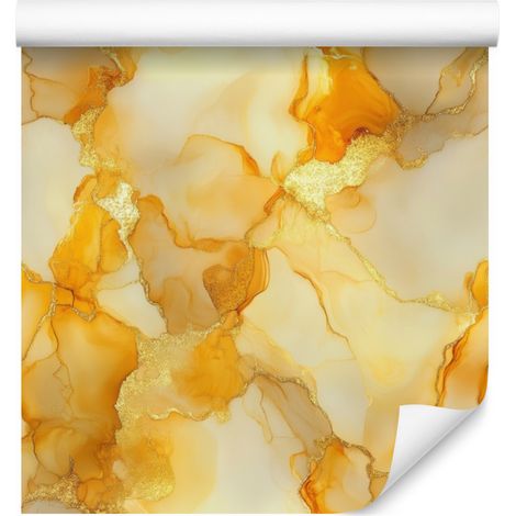 Carta da parati color oro inchiostro e crema, sfondo dorato per soggiorno e camera da letto 50x1000 cm (1/5)