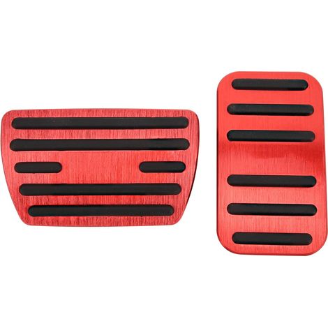 Pédale de Frein et Repose-Pied Aluminium Compatible Honda CR-V 2017-2020 (Rouge)