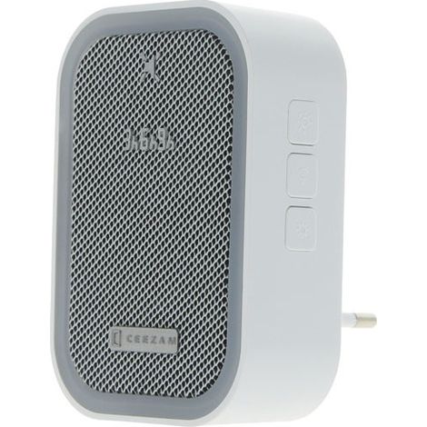 CEEZAM Sonnette sans fil – Carillon 90 dB, volume 4 niveaux, mode silencieux 3 à 9 h, flash RVB, 18 mélodies, bouton poussoir étanche IP44, portée jusqu'à 200m (1/3)