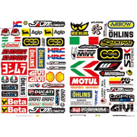 2 Feuilles Moto Autocollants,Stickers Moto de Course Autocollant,Vinyle Résistants aux Intempéries,Convient aux Motos,VéLos de Course,Bicyclettes,Skateboards et Casques