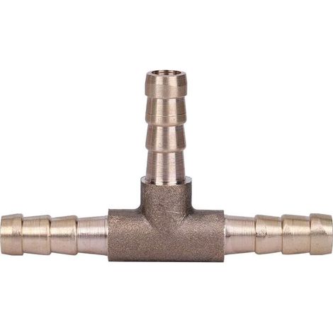 Raccord en laiton de tuyau de carburant de manière à 3 voies en T pour tuyau de gaz à air comprimé(6mm). (1/5)