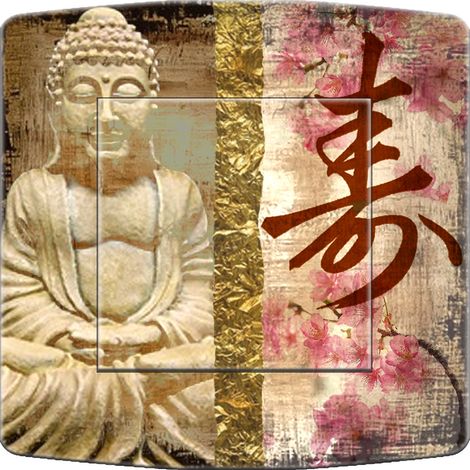 Interrupteur décoré boudha zen