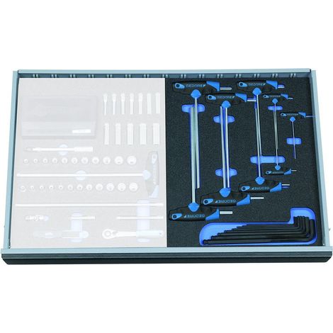 GEDORE 2005 CT2-DT 2142 Winkelschraubendreher-Satz in Check-Tool-Modul, 17-teilig (1/3)