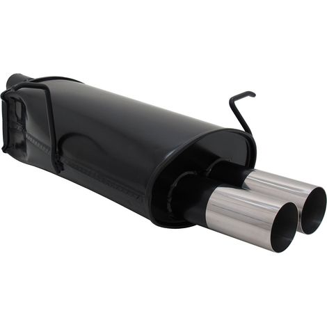 Échappement en acier inoxydable pour BMW series 3 silencieux arrière 2x76mm ABE (1/5)