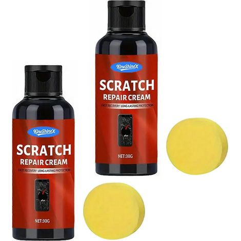 Nettoyant anti-rayures pour verres de lunettes - 30 g Solution de polissage pour vitres de voiture, lunettes et écrans de montre Nettoyant pour verres de lunettes en spray (2 pièces) (1/5)