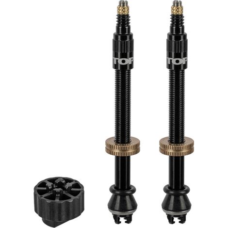 Kit Valve Tubeless Vélo 60mm - Gonflage Rapide Compatible Pompe - Topeak