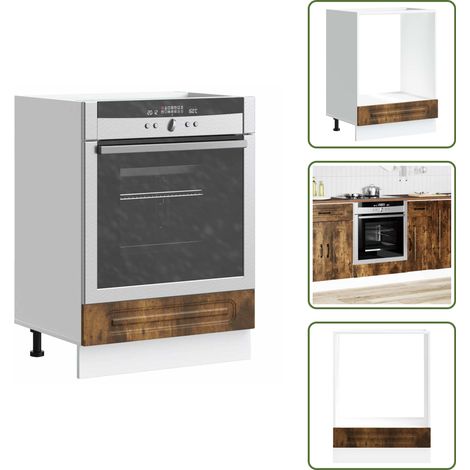 Armadio in truciolato - vidaXL Armadio per Forno Kalmar Rovere Fumo in Legno Multistrato - Armadio per forno multistrato