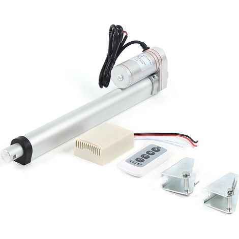Actionneur Linéaire 12 V, Actionneur à Mouvement Linéaire Course 250 mm, Étanchéité IP54, 900 N, 10 mm/s, avec Support de Montage, pour Bureau Élévateur, Fauteuils Inclinables, Ouvre-portes (1/5)