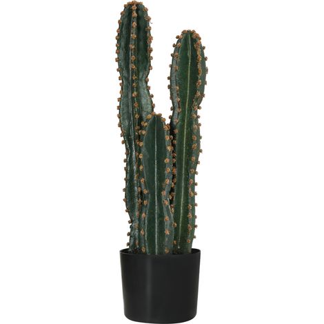 Cactus artificiel réaliste grande taille Ø 17 x 60H cm vert, plante fausse décorative pour intérieur (1/5)