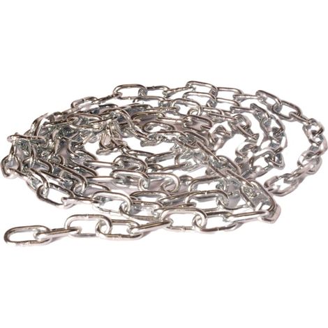 Chapuis BS3 Bobina di catena saldata, maglia corta, in acciaio zincato 55 kg diametro 3 mm x 25 m (1/2)