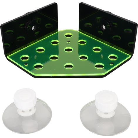 Support à Frag de corail 13 trous, Double couche, support en acrylique vert Fluorescent avec ventouses pour Aquarium (1/5)