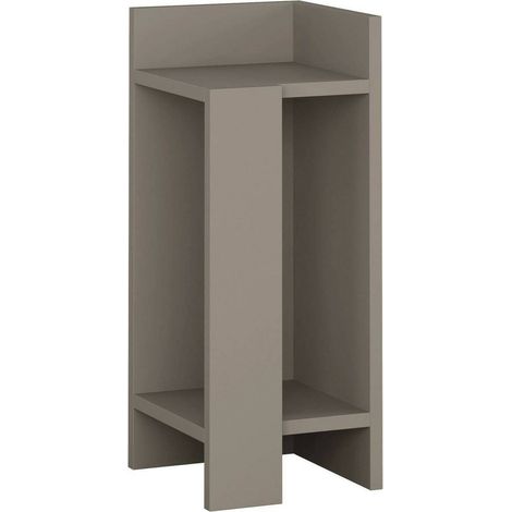 Dmora - Nachttisch Taurus, Niedrige Kommode, Tisch, Multifunktionaler Nachttisch, 25x27h60 cm, Taube, mit verstärkter Verpackung