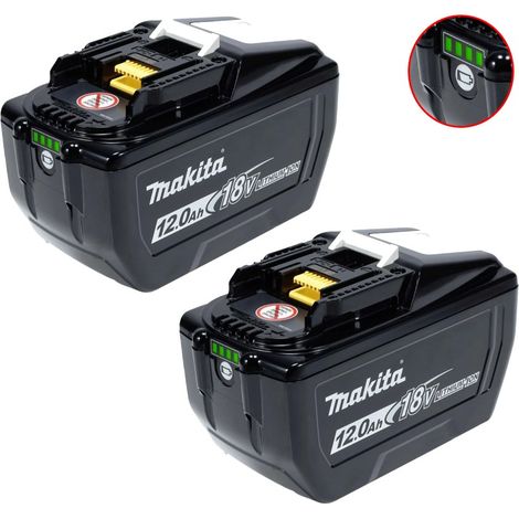 2x Makita BL18120 18V 12.0Ah Li-Ion LXT Battery 12Ah Battery 1915J2-8 Genuine (1/4)