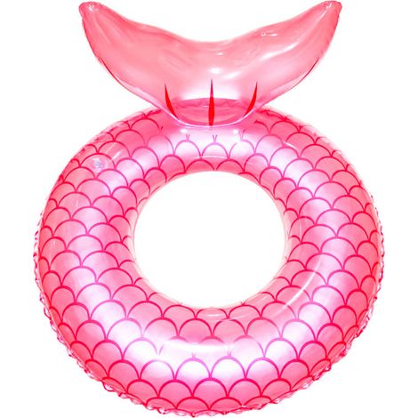 Anneau De Natation Gonflable - 60 Cm - Pour Enfants De 3 À 36 Mois - Forme De Queue De Poisson - 1 Pièce (1/5)