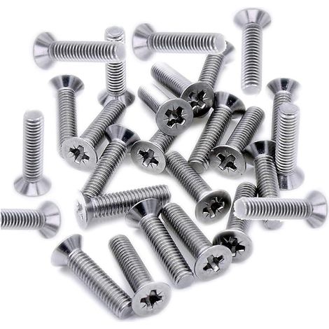 Lot de 50 vis à métaux à tête fraisée plate M4 (4 mm) x 12 mm Pozi (boulon) (1/5)