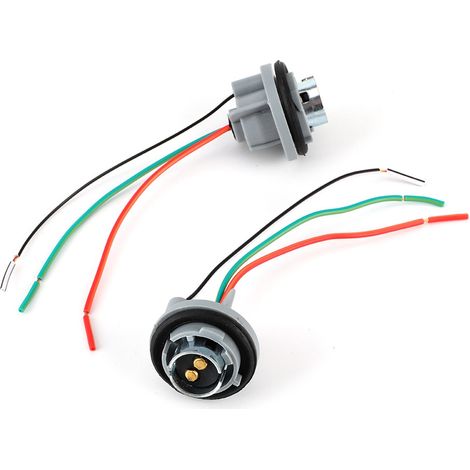 BAY15D/1157 Support à douille de lampe en fer, adaptateur de base, connecteur de faisceau pour feux de stop / clignotants (1/5)