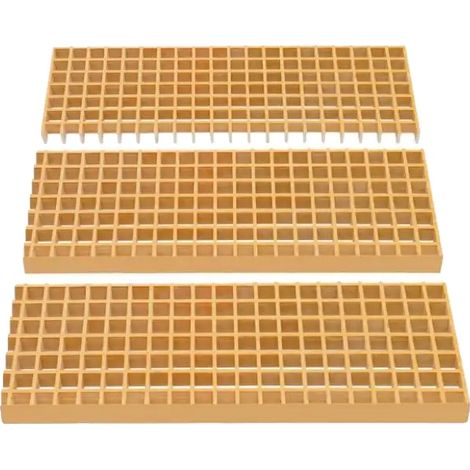 Rejilla de cubierta, material FRP, 80243,8 cm, capacidad de carga 500 kg, tamaño del paquete 812513 cm, juego de 3 (1/5)
