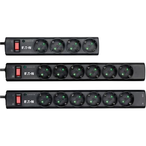 Eaton PS6TD Spannungsschutz Schwarz, Weiß 6 AC-Ausgänge 220 - 250 V 1 m (1/5)