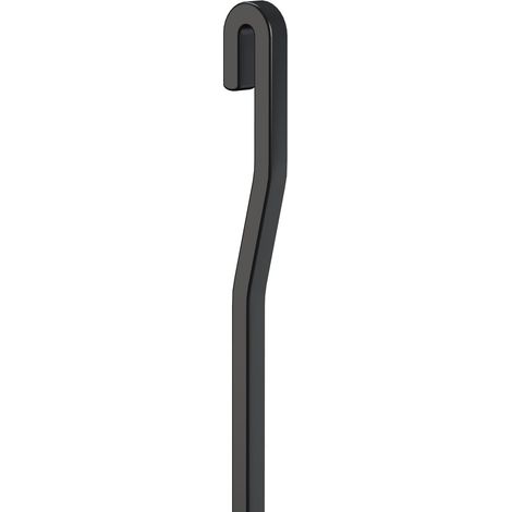 Pack 5 Tiges aluminium Noires coudées 4 mm - Accessoire Cimaise Tableau 200 cm , Noir