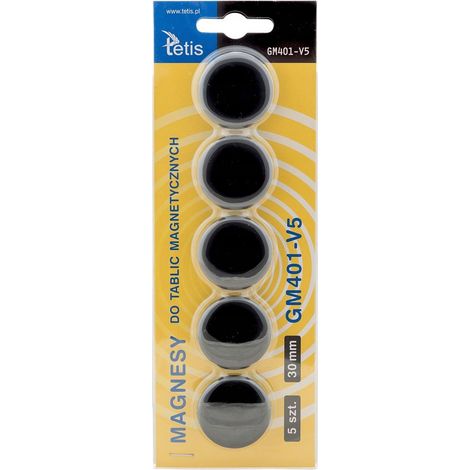 Tafelmagnete 30mm/5 schwarz (1/4)