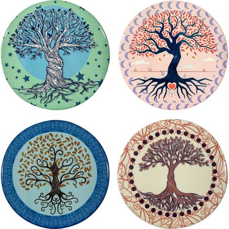 Signes Grimalt Postavasos Set di 4 unità. Multicolore rotondo - 1x11x11cm