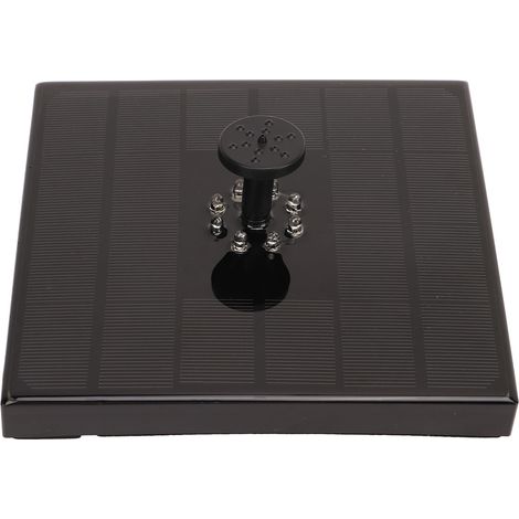 Solarbrunnen mit Pumpe und farbiger LED-Beleuchtung, solarbetriebener Brunnen, Vogeltränke, 8 Düsen und Gartenventilator (1/5)
