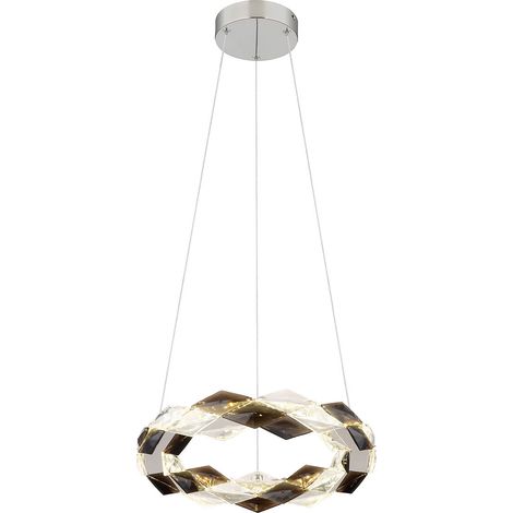 Globo - lámpara colgante - Karilion - cromo - metal - Ø 37cm -